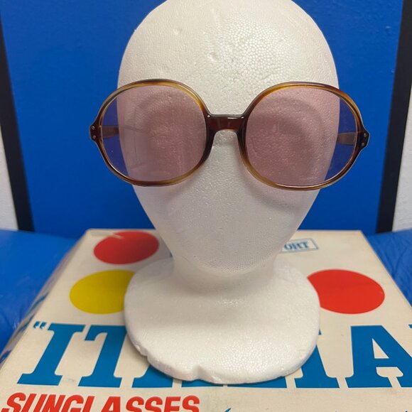 Vintage Deadstock 1960s Italian Oversized Round Sunglasses main image 5